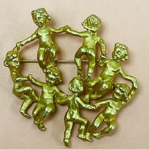 Dancing Cherub Brooch